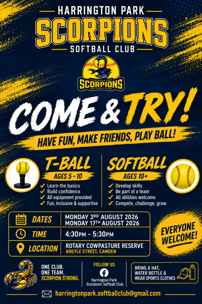 Harrington Park Scorpions Softball Club - Come & Try