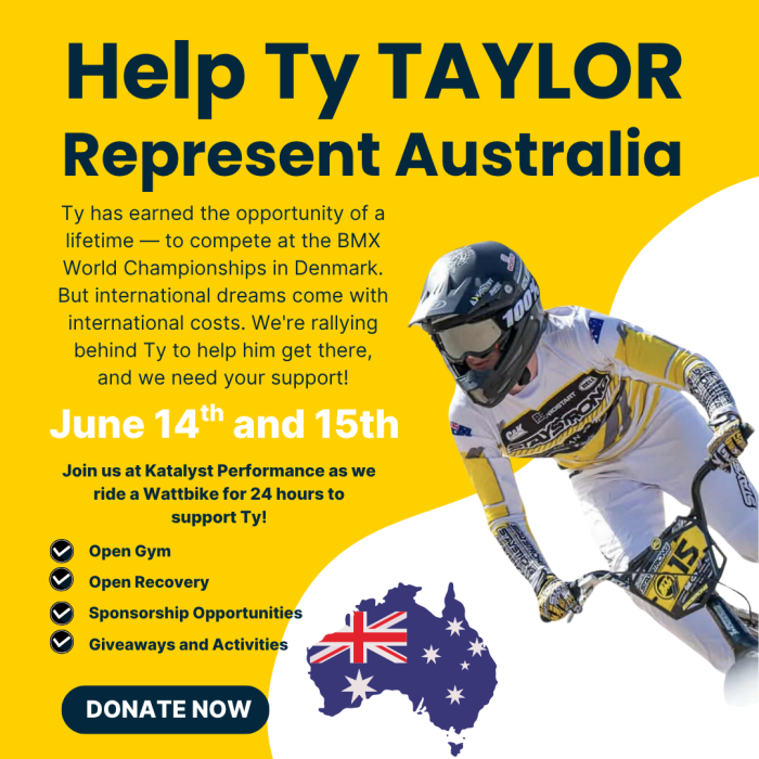 Help Ty Taylor Represent Australia!