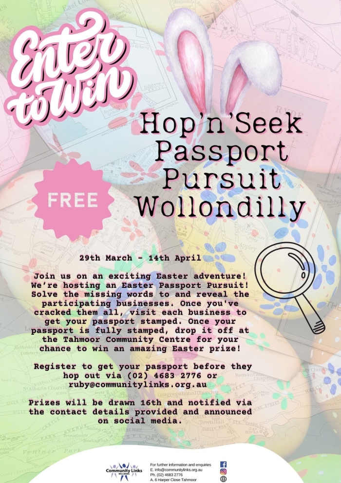 Hop ‘n’ Seek Passport Pursuit Wollondilly