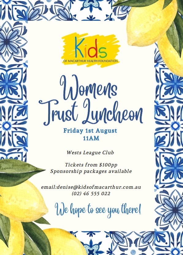 Kids of Macarthur Health Foundation’s Women’s Trust Luncheon