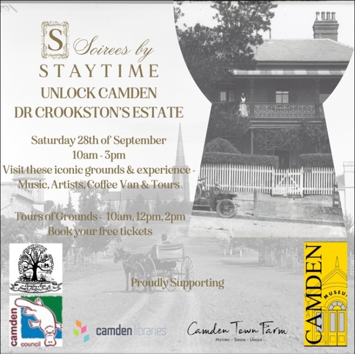 Soirees by Staytime presents- Free tours of Dr Crookston’s Estate, Camden