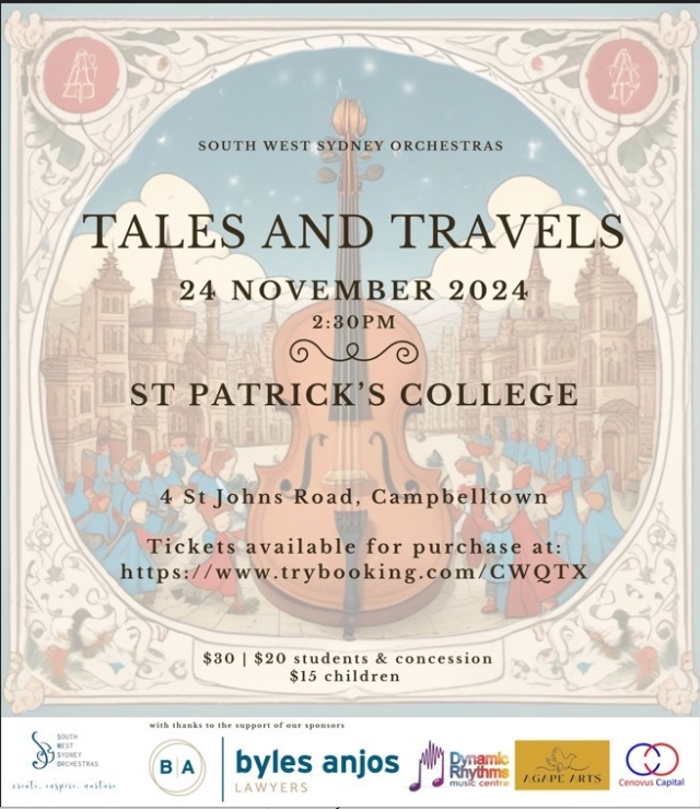 South West Sydney Orchestra- Tales and Travels concert