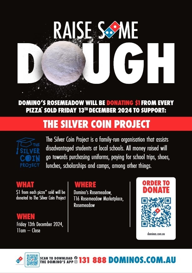 Dominos Pizza Fundraiser for The Silver Coin Project