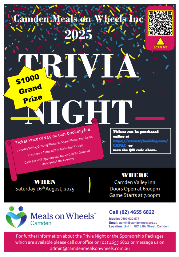 Camden Meals on Wheels Fundraiser