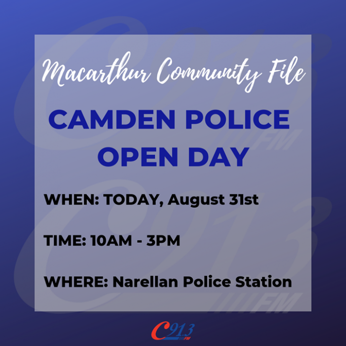 Catch the C91.3FM Road Crew at the Camden Police…