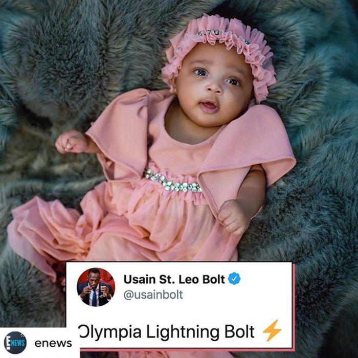 How cute is Usain Bolt’s beautiful baby,...