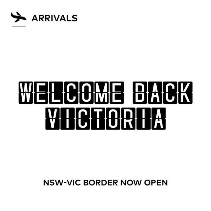 The NSW-VIC border is now open as New South Wales…