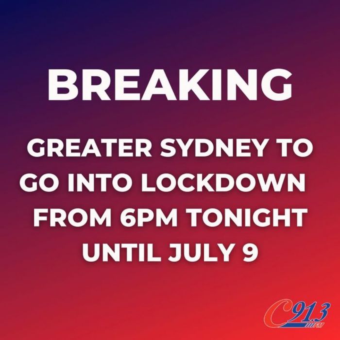 BREAKING Greater Sydney including Central Coast c91.3FM