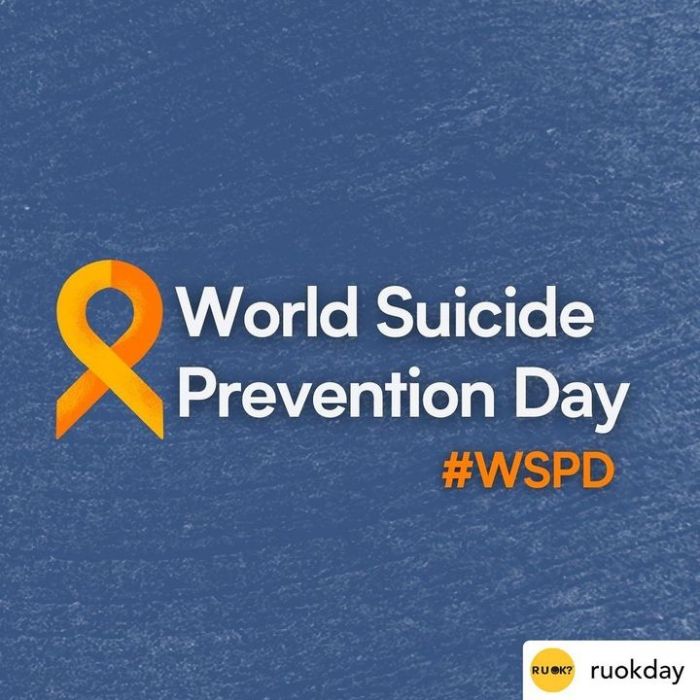 #WSPD: Today is world suicide prevention day,...