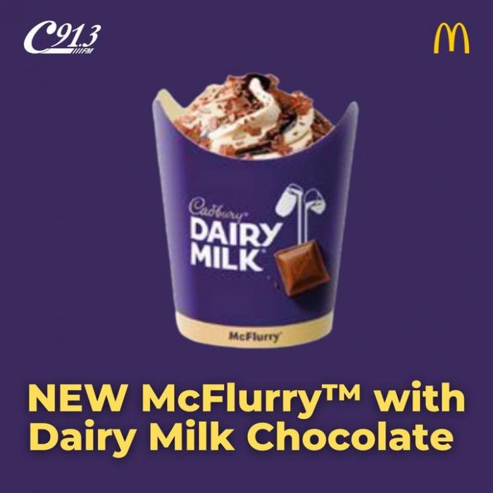 Grab the NEW McFlurry™️ with Dairy Milk… c91.3FM Macarthur's Radio