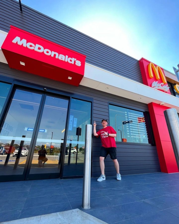 The Roadies have popped into Oran Park McDonalds…