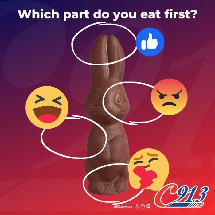 Which part of a Chocolate Bunny do you eat first?...
