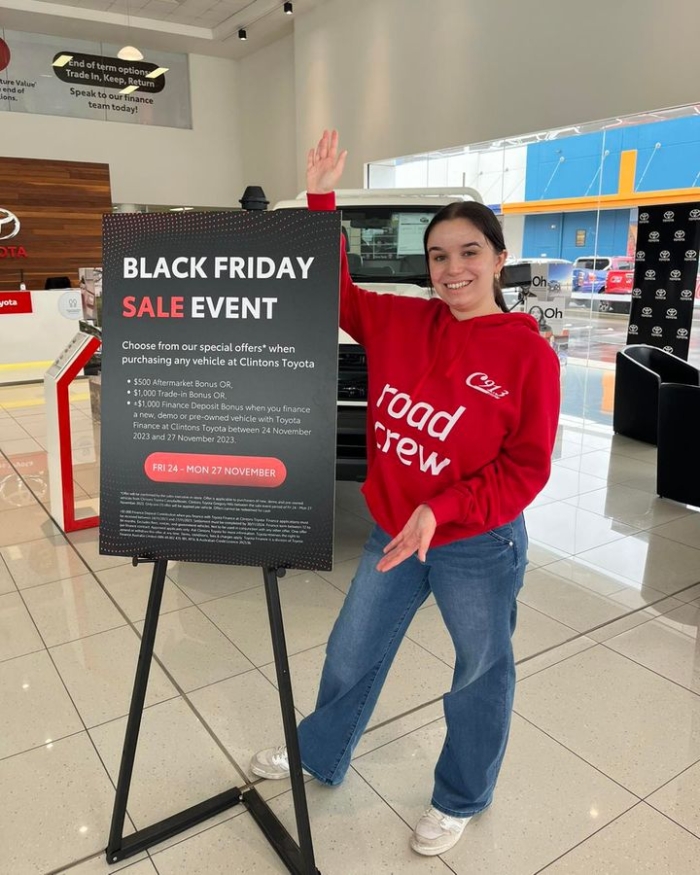 Right now, at Clintons Toyota Campbelltown and…